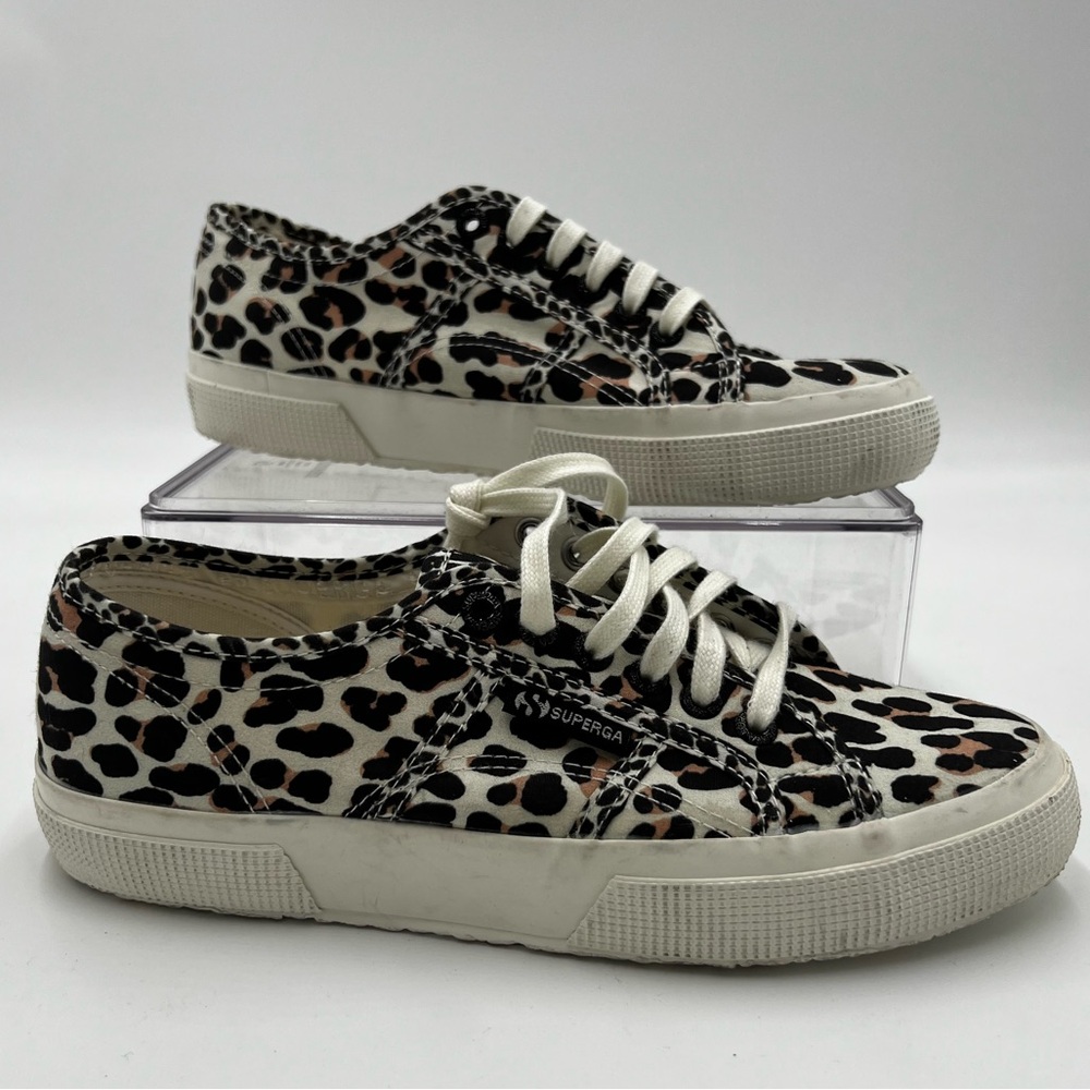 Women's‎ Superga 2750 light leopard trainers beige.  Size US 8/ EU 39.